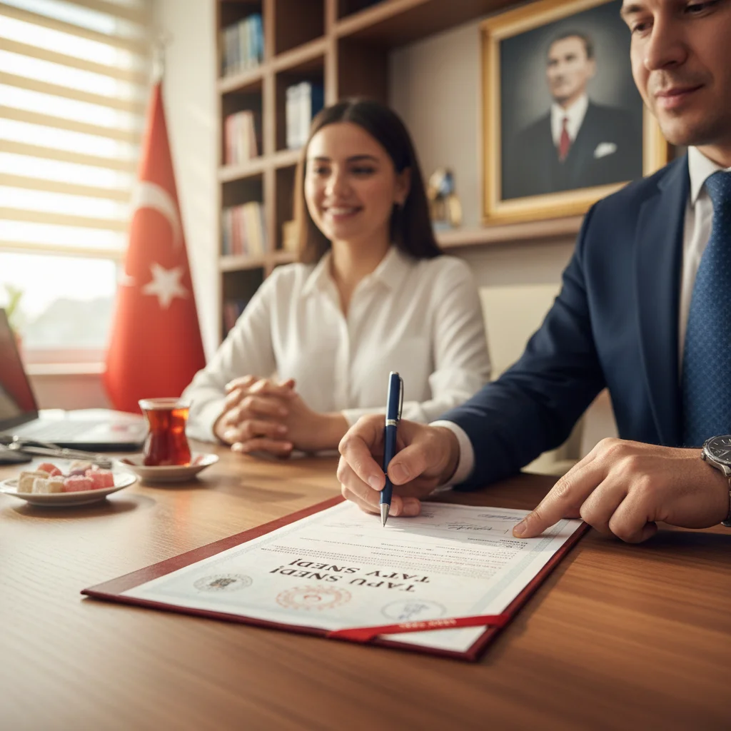 turkish property title deed signing