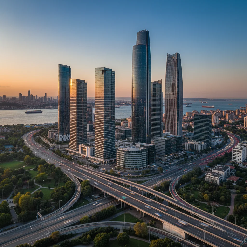 istanbul business district skyline