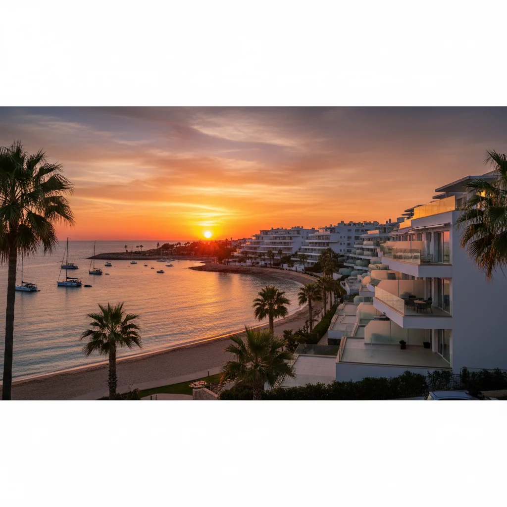 antalya beachfront apartments sunset view