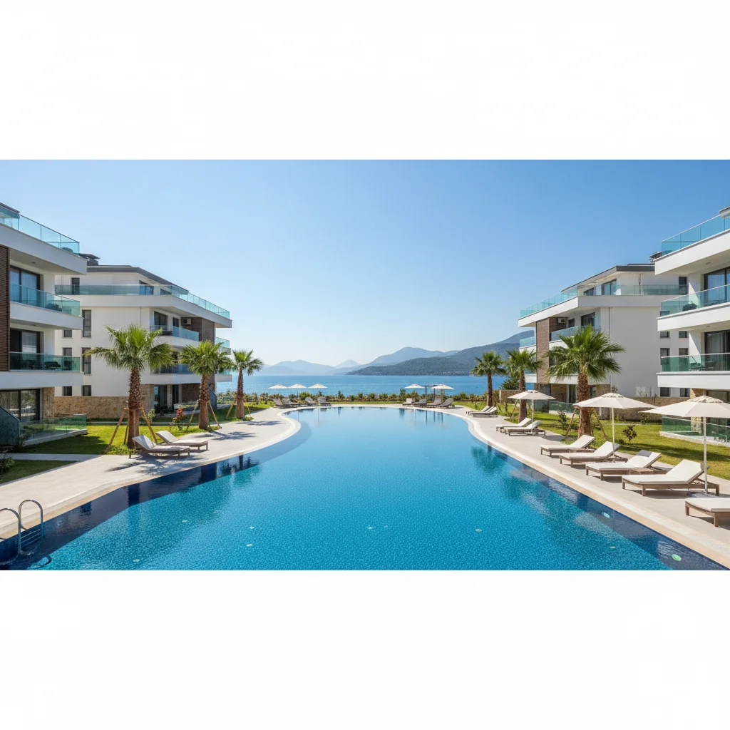 antalya luxury residential complex pool