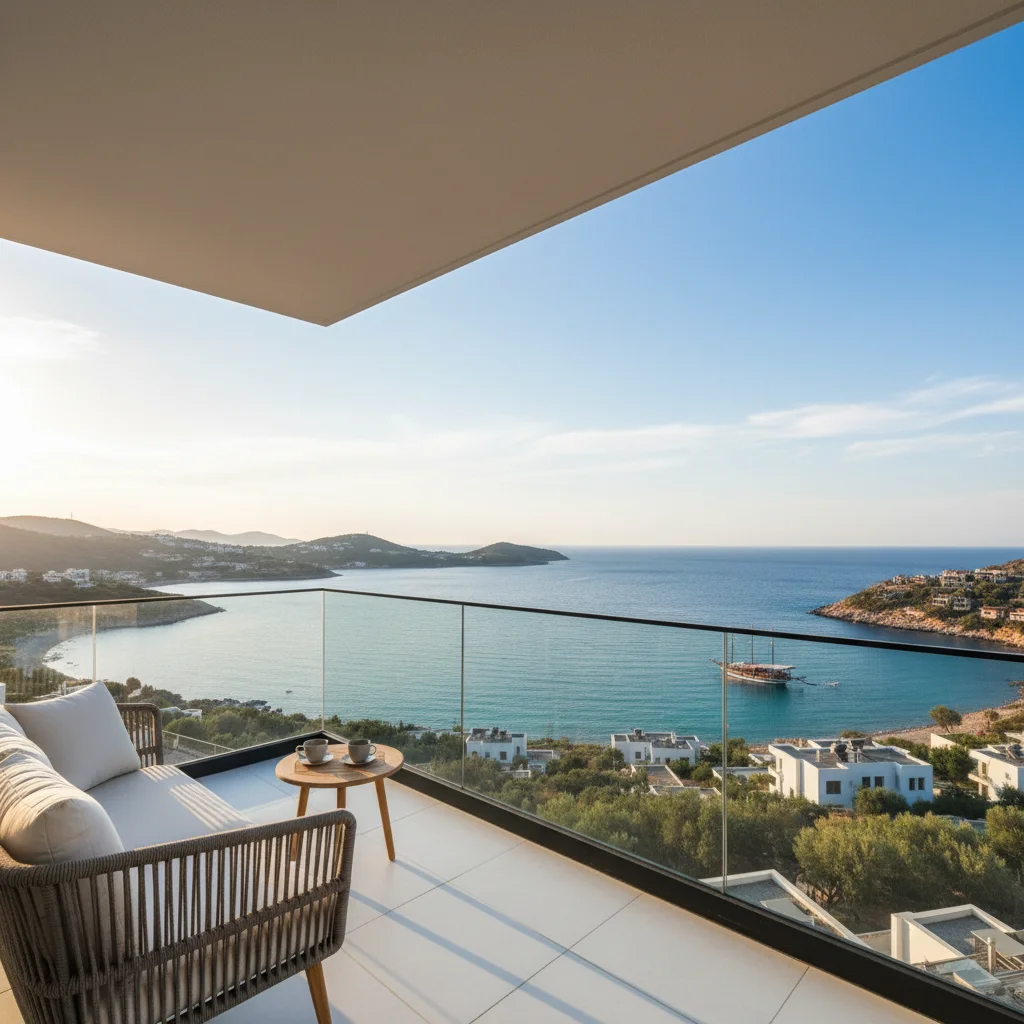 turkey sea view apartment balcony mediterranean coast