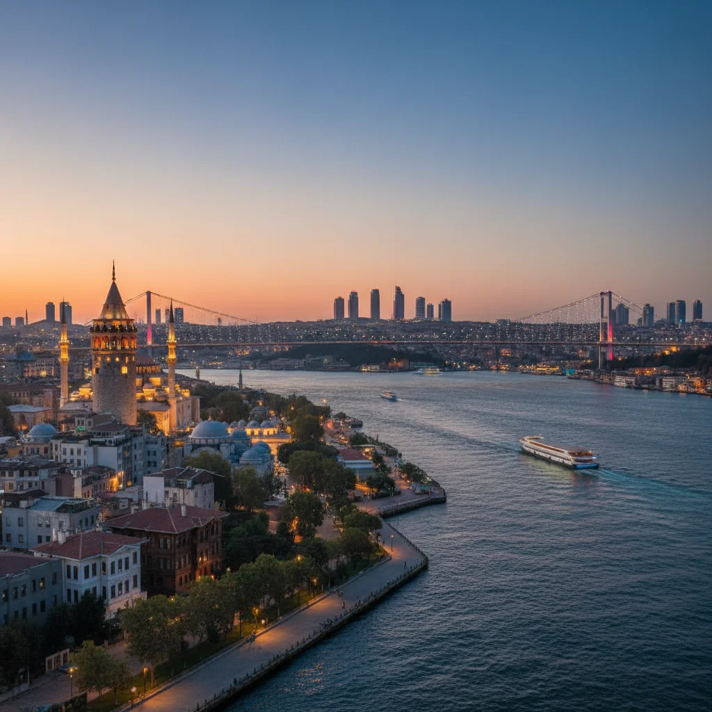 istanbul european districts skyline