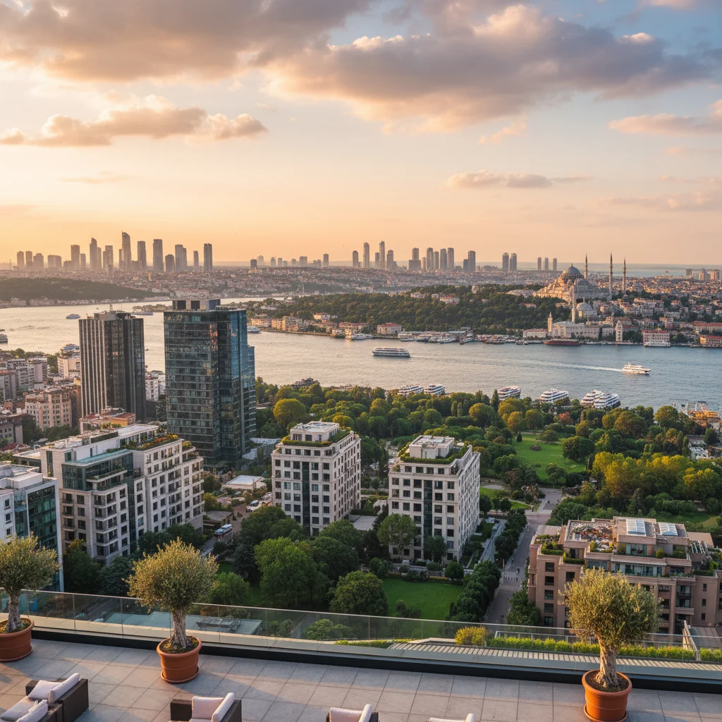 istanbul luxury neighborhood skyline view