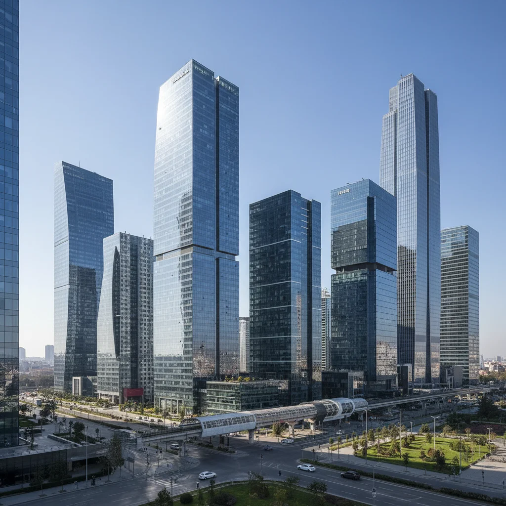 istanbul business district modern offices