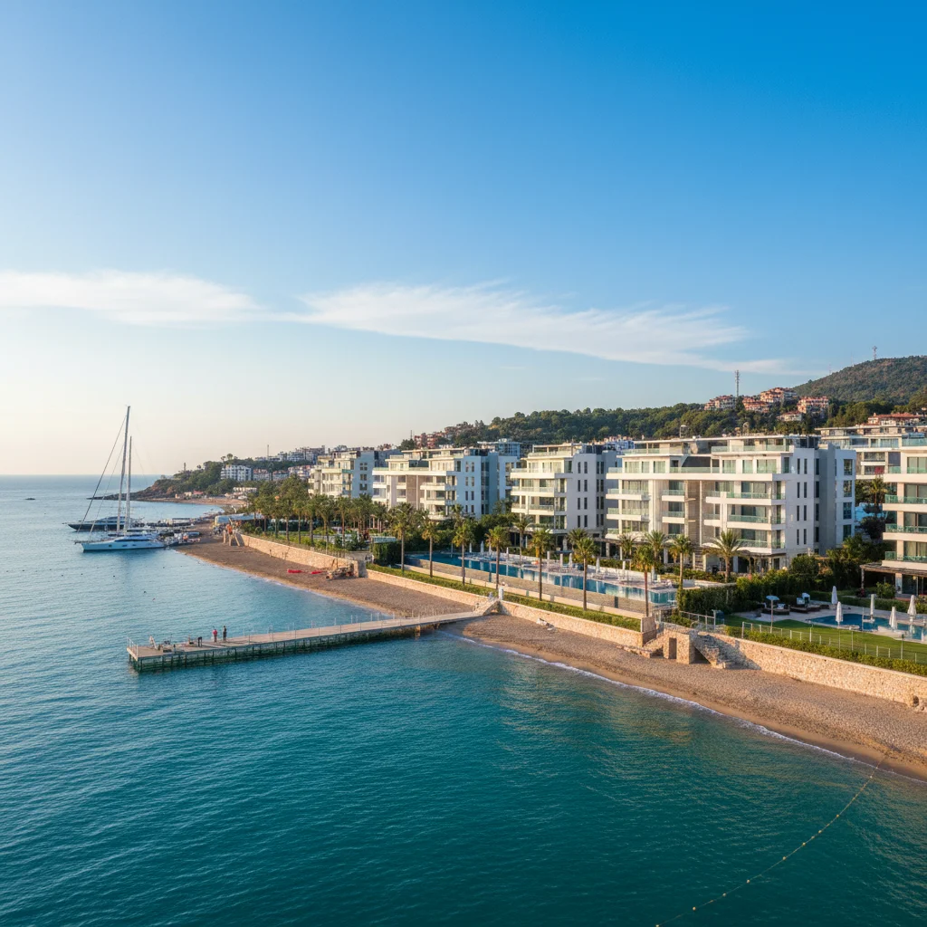 Lara Antalya lüks sahil kenarı daireler