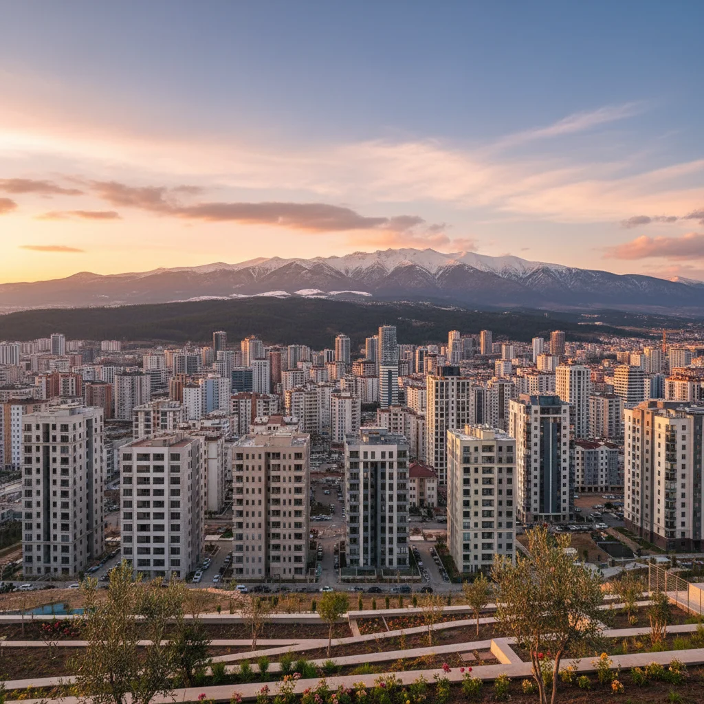 bursa apartment buildings skyline
