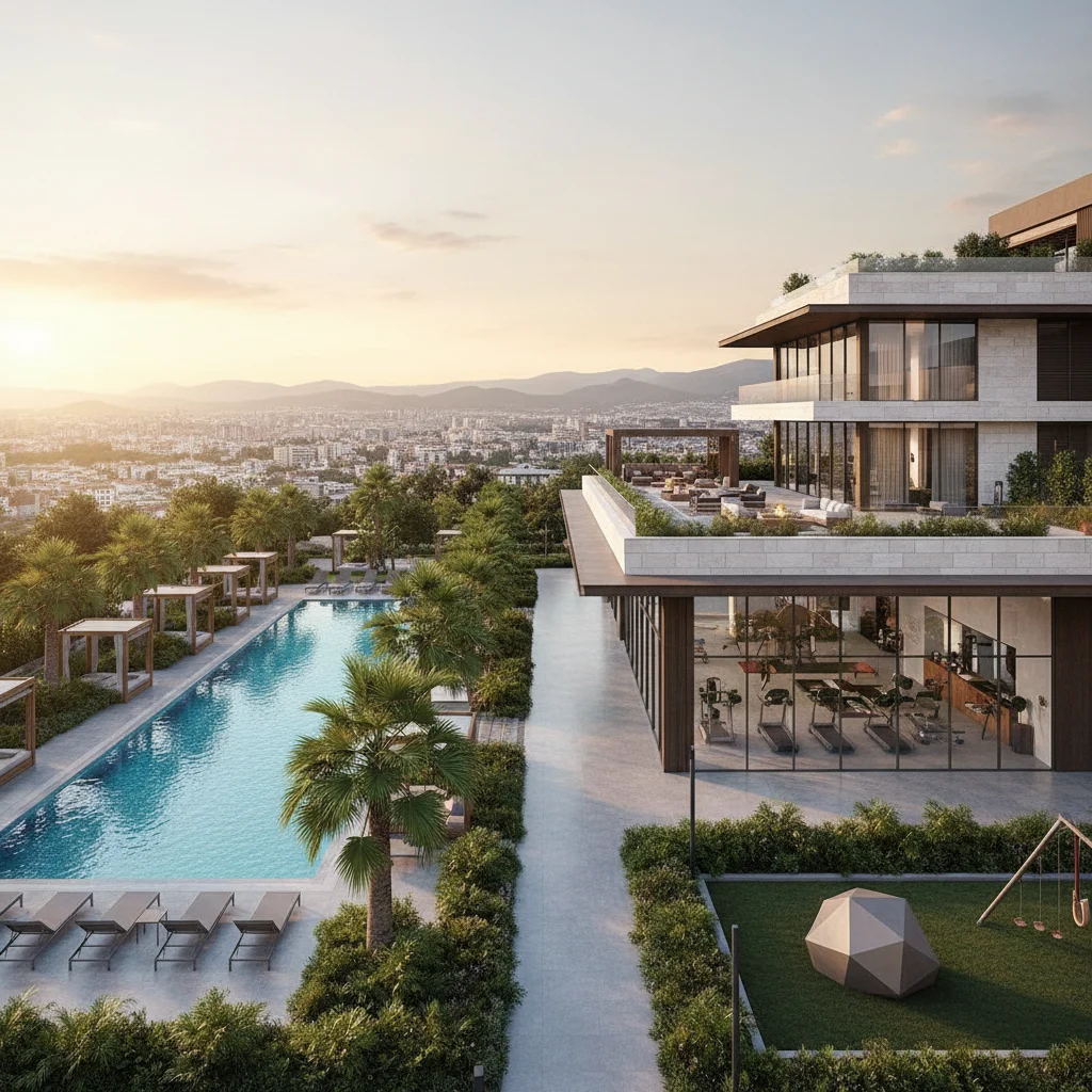 modern turkish residential complex amenities