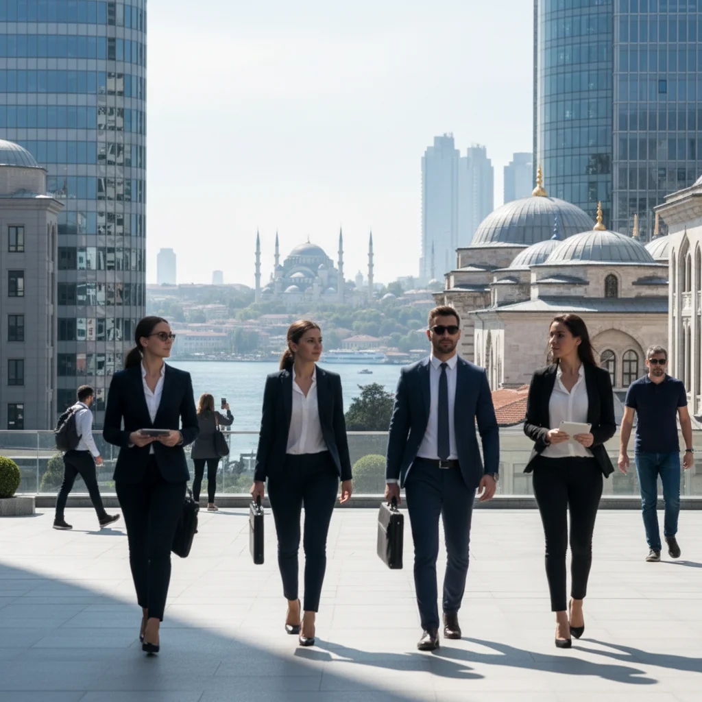 istanbul business district professionals
