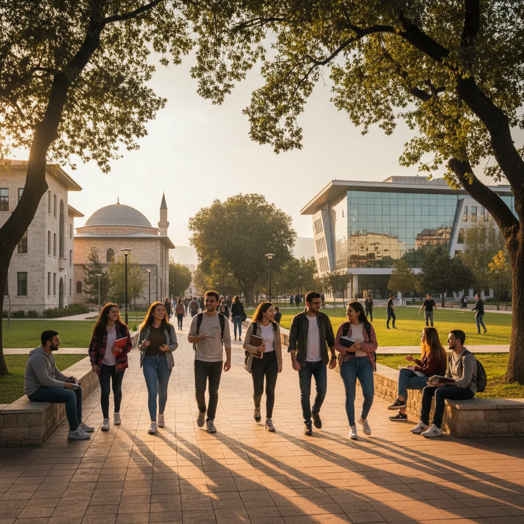 turkish university campus students