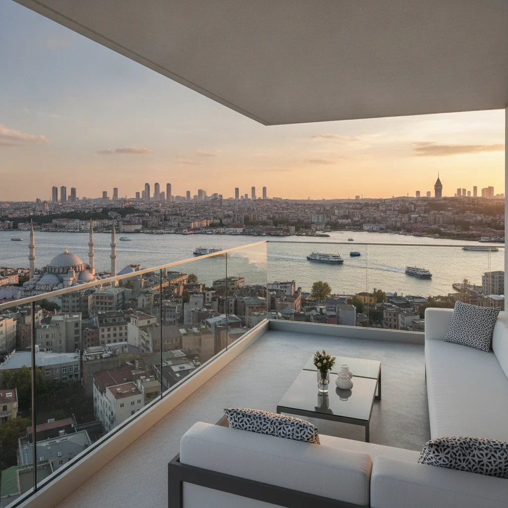 istanbul luxury apartment skyline bosphorus