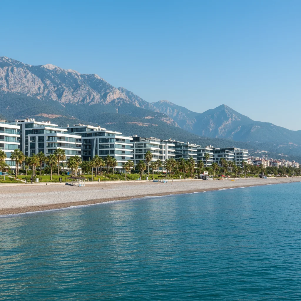 konyaalti beach modern apartments mountain view