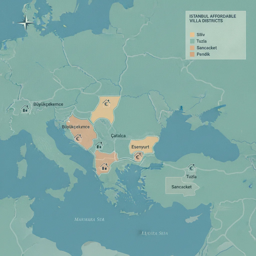 istanbul affordable villas districts map