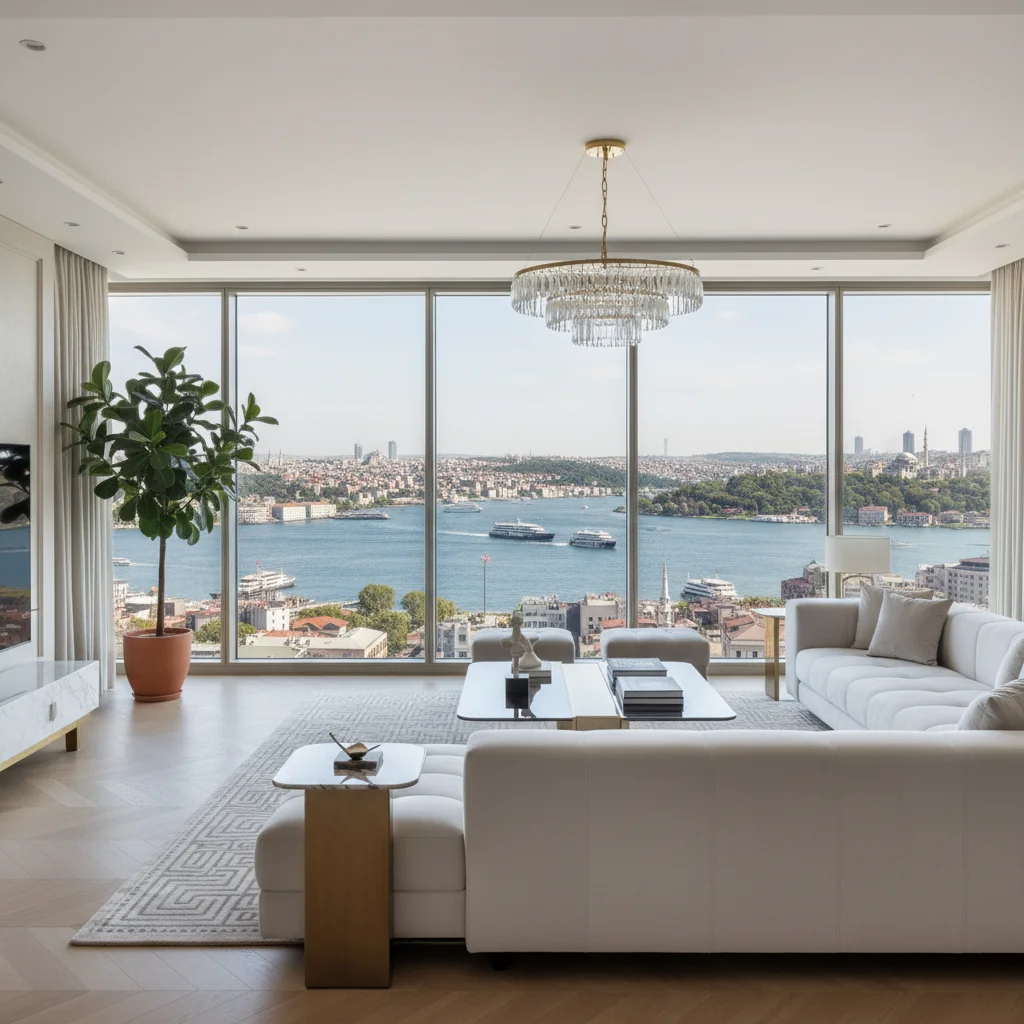 istanbul luxury apartment interior bosfor view