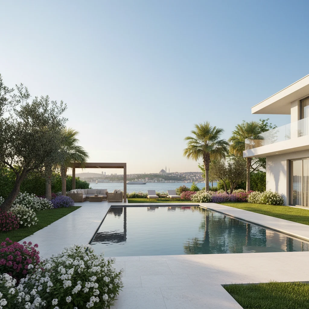 istanbul villa garden pool