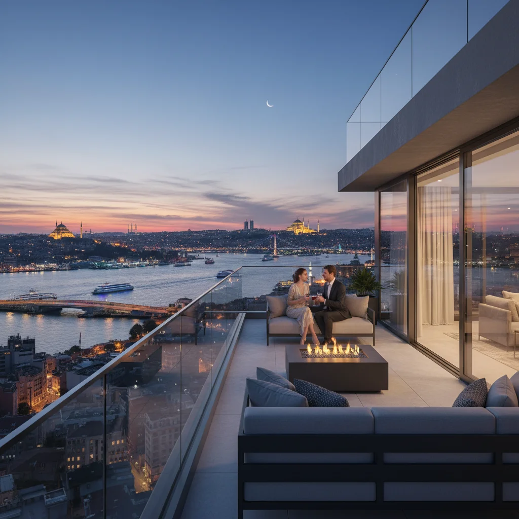 istanbul luxury apartment skyline bosphorus
