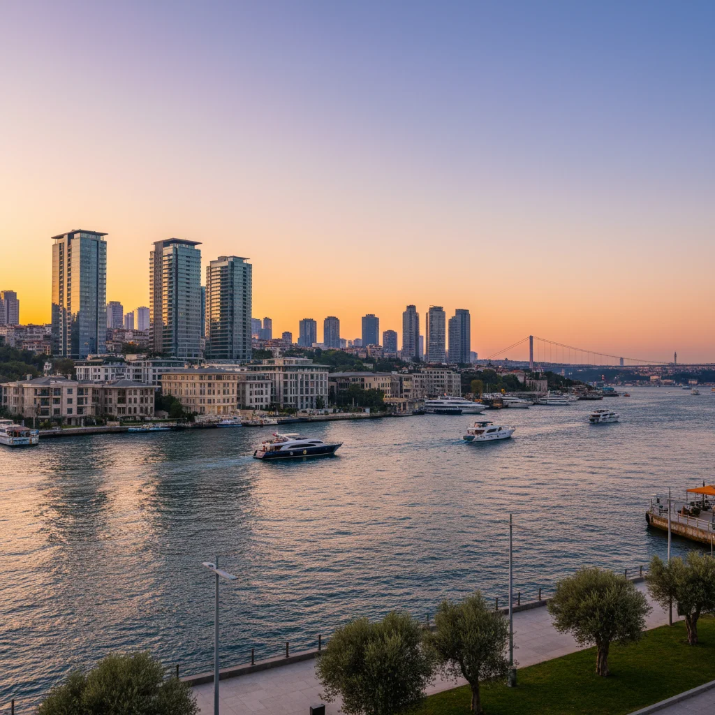 istanbul bosphorus real estate skyline waterfront luxury