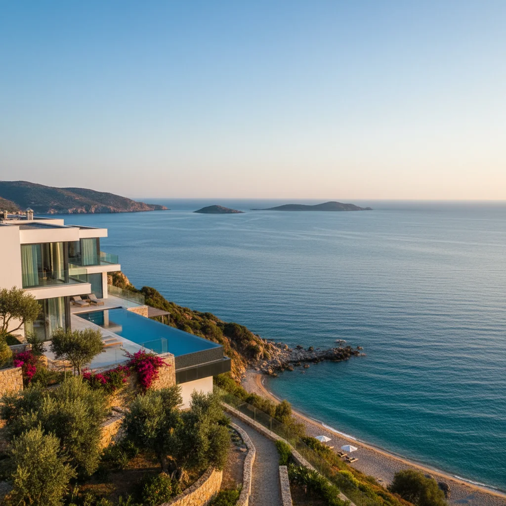 turkish villa coastal view